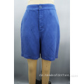 Neue Frauen lässig hohe Taille Solid Button Shorts